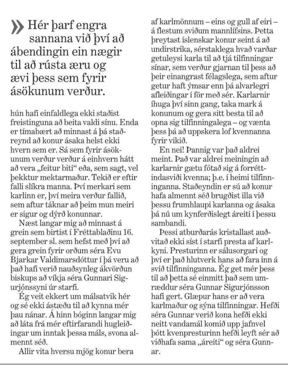 Veisla fyrir þolanda nr. 3 í þessu máli að fá að vita að ég veit ekki muninn á kynferðislegu áreiti og kynbundnu ofbeldi og tilfinningum karlmanns.