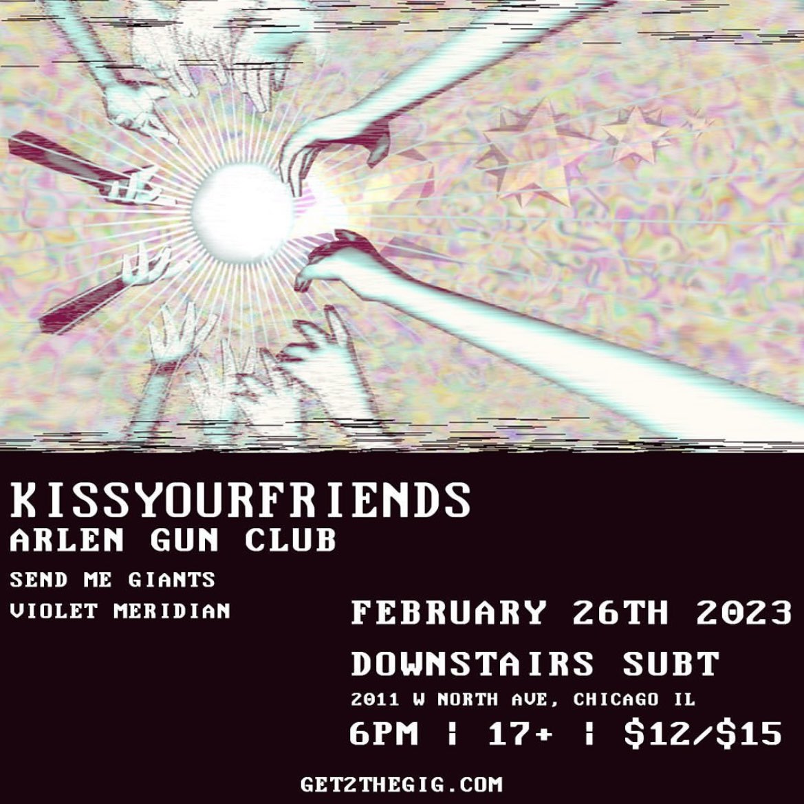 ArlenGun's tweet photo. TIME TO ANNOUNCE OUR FIRST 2 SHOWS OF 2023- WE HAVE A BUSY YEAR AHEAD SO STAY TUNED FOR MORE: 

CINCINNATI 02/25: FIRST HOMETOWN SHOW IN A BIT, RIPPING WITH OUR BESTIES IN @__spoils at @blackplasticrecords PULL UP 

CHICAGO 2/26- COMING TO THE WINDY CITY TO RIP WITH NEW FRIENDS https://t.co/8qbWPkJfji