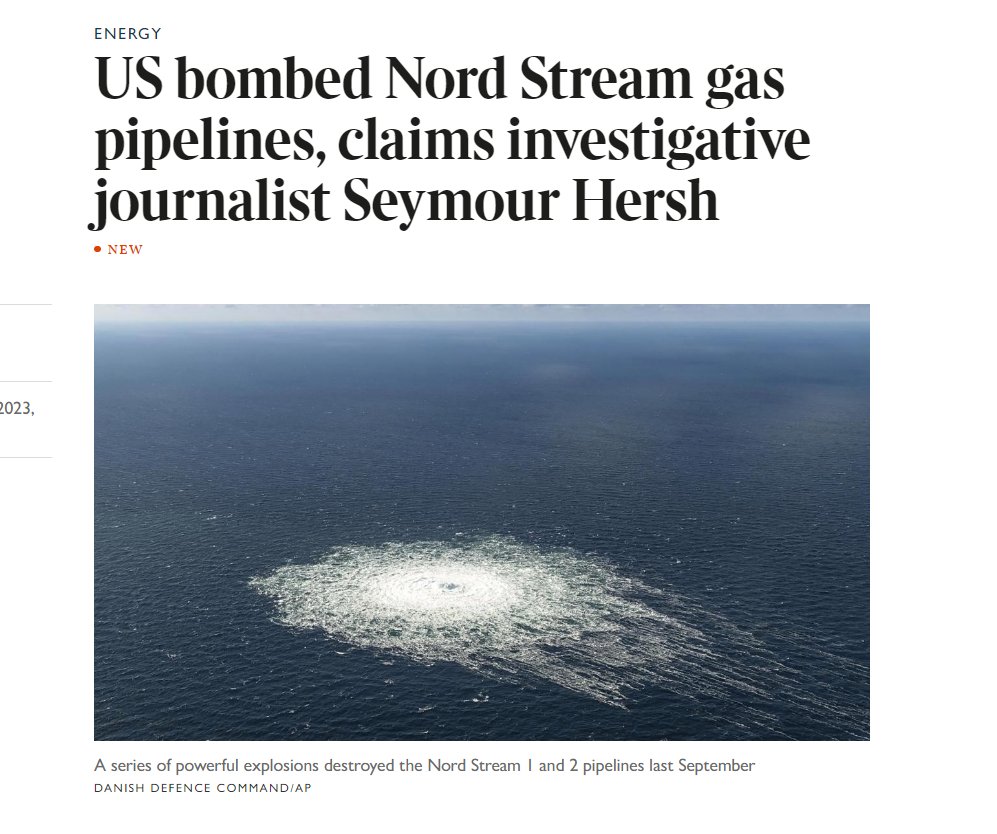 WallStreetMav's tweet photo. The bombing of the Nord Stream underwater gas pipelines in the Baltic Sea was a covert operation ordered by the White House and carried out by the CIA, a report by a veteran investigative journalist claims.

🧐

Source without paywall: https://t.co/COmQtnfUyo https://t.co/34wziOOQsf