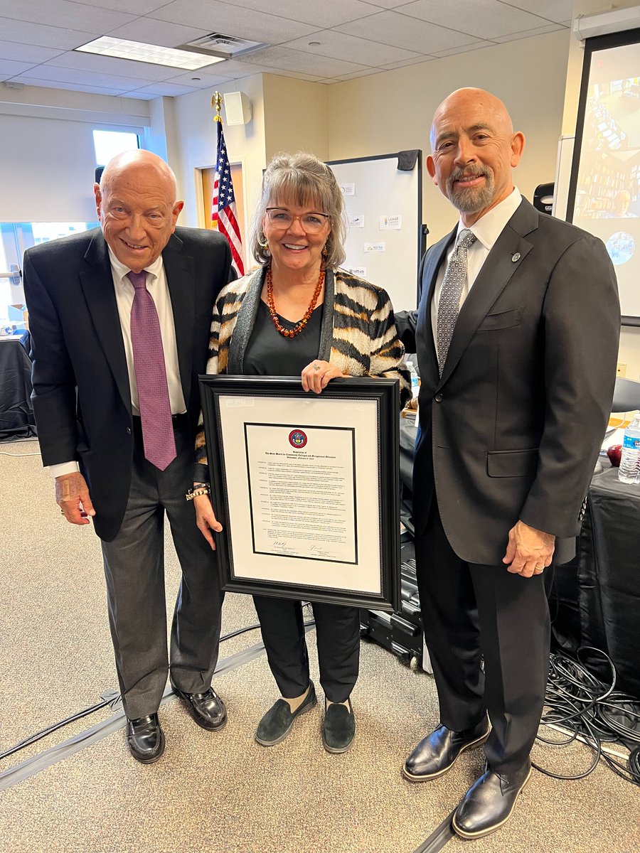 Today we celebrated <a href="/DrLindaLujan/">Linda Lujan</a> and her many accomplishments as <a href="/lamarcomcollege/">Lamar Comm. College</a> president. Her passion for the #commcollege mission is unmatched, and her steady leadership set an example for all of us. While we will miss her dearly, we know she'll always represent #LopesPride.