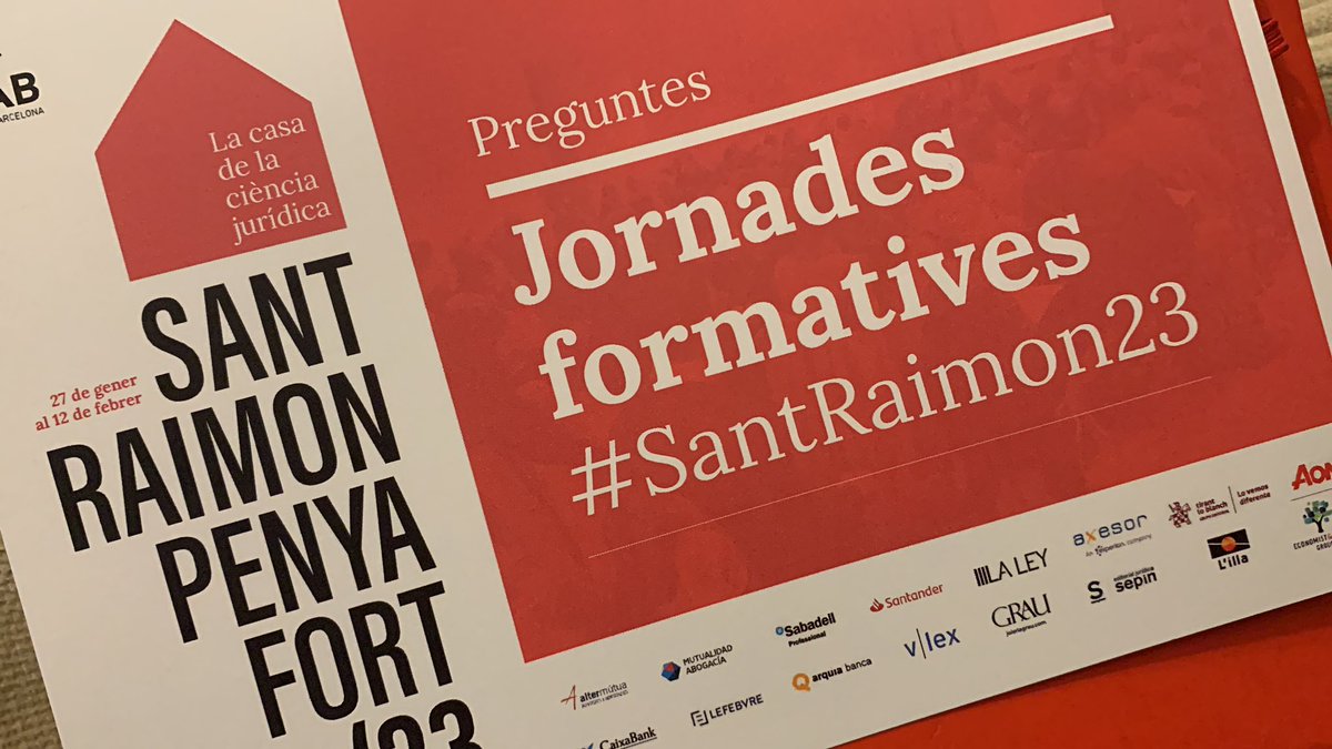 heleiamartinez's tweet photo. Enhorabuena por las interesantes conferencias @ICABarcelona 👏🏻 #SantRaimon23 https://t.co/d4pWaoLKPA