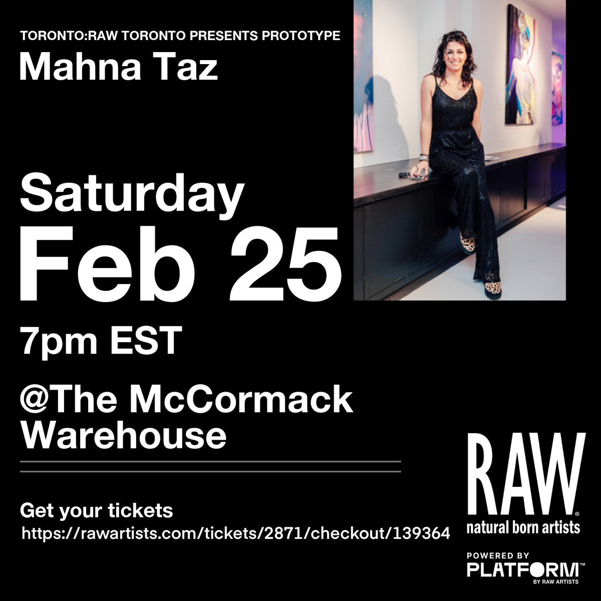 I am excited to showcase my artwork at highly anticipated Artist showcase called “Raw Toronto presents PROTOTYPE” 
A great Art show where you can network and meet over 200 artists and they’re work. Tickets are valid for both days.
rawartists.com/tickets/2871/c…