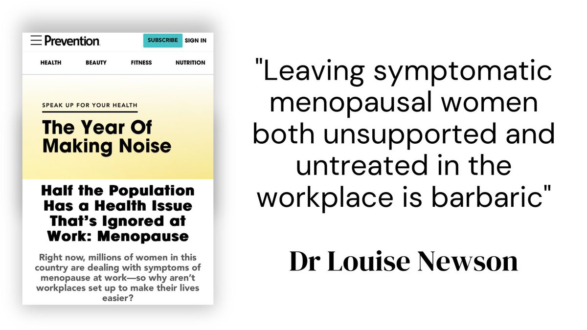 Dr Louise Newson (@drlouisenewson) on Twitter photo Leaving symptomatic menopausal women both unsupported and untreated in the workplace is barbaric. I spoke to <a href="/PreventionMag/">Prevention Magazine</a> and shared our research, on why employers must do better in supporting their staff. Read more at prevention.com/health/a422500… #menopause #perimenopause Leaving symptomatic menopausal women both unsupported and untreated in the workplace is barbaric. I spoke to <a href="/PreventionMag/">Prevention Magazine</a> and shared our research, on why employers must do better in supporting their staff. Read more at prevention.com/health/a422500… #menopause #perimenopause