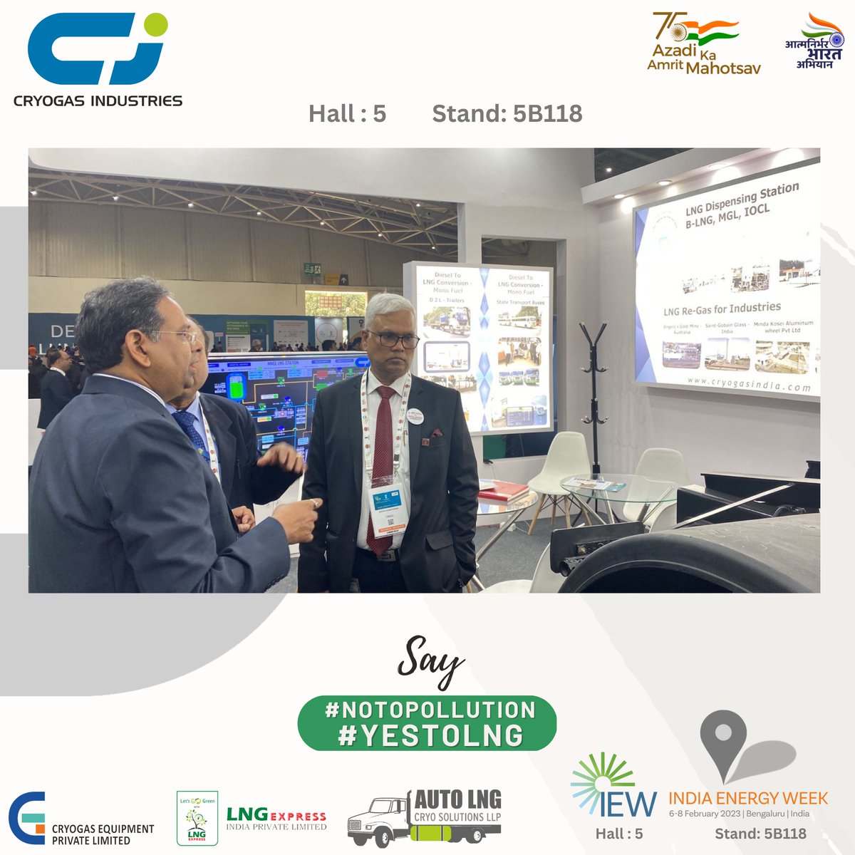 cryogas_india's tweet photo. We are honored to have Visitors from @ONGC_ at the #indiaenergyweek #indiaenergyweek2023 #LNGExpress #AutoLNG #NoToPollution #YesToLNG https://t.co/2txqF2CwIm https://t.co/o3h9qzlfYz
