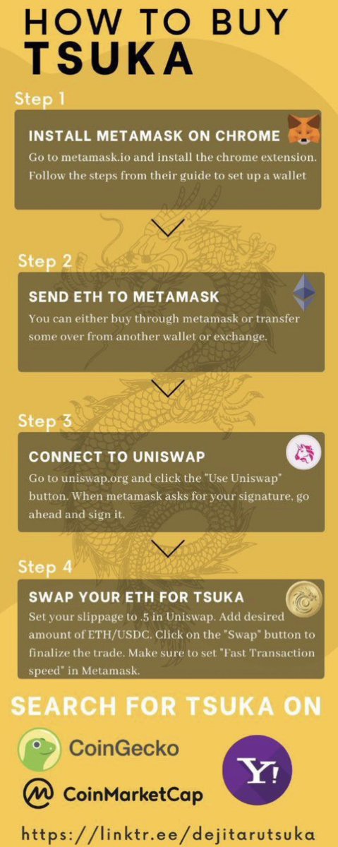 ProF0M028's tweet photo. How to buy $TSUKA 🐉 

This is @RyoshiResearch true vision. 

Come on $SHIB join the Sangha 

#crypto #BTC $SHIB #SHIBARMYSTRONG https://t.co/s5atdg9LIP