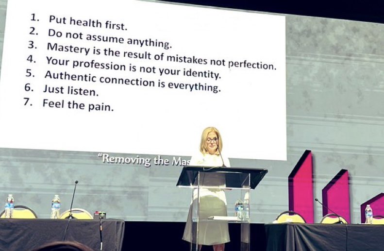 That sound you hear is the culture of American surgery breaking—in preparation to be rebuilt for the better. 

More healthy, more vulnerable, and more human.

Thank you to @lubitz_carrie for the most important Presidential address I’ve had the opportunity to hear. 

#ASC2023