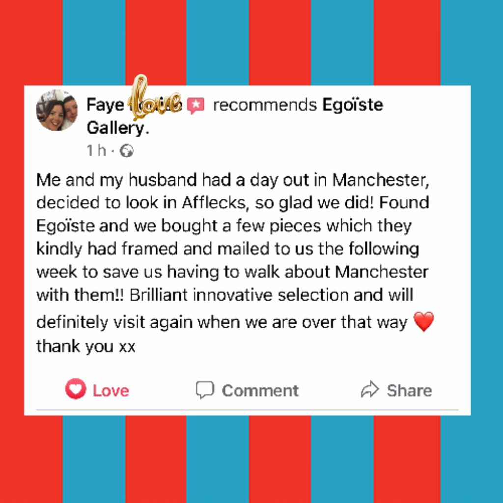 Reviews like this really make our day and also mean a lot for indies like us 💖 You can leave a review on our website, google, Etsy or Facebook- we appreciate the time you take to do it. Thank you 💙💙💙
.
#reviews #supportsmallbusiness  #affleckspalace #manchesterbusiness