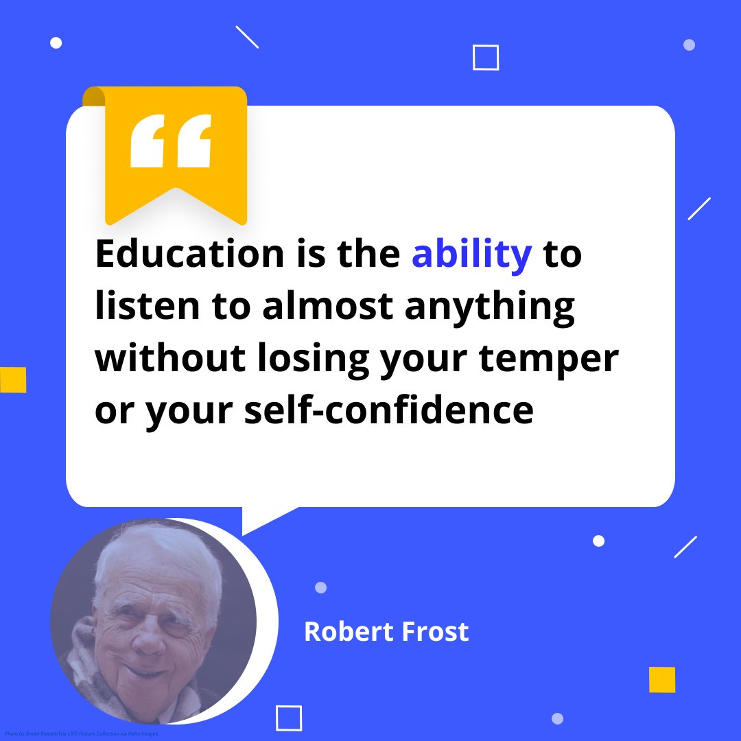edform_com's tweet photo. 💡Pulitzer Prize winner Robert Frost famously called himself ‘not a teacher, but an awakener.’ We really appreciate how this poet described the education process. 
#edchat #robertfrostquote https://t.co/TC6kff5X0q