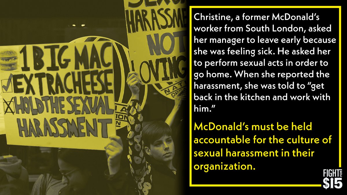 Sexual harassment is rampant at McD’s It’s not just a problem in the U.S., but workers from Brazil, France, and the UK have spoken out about their experience. <a href="/McDonalds/">McDonald's</a>, this has got to stop.

bit.ly/3I5mSJJ