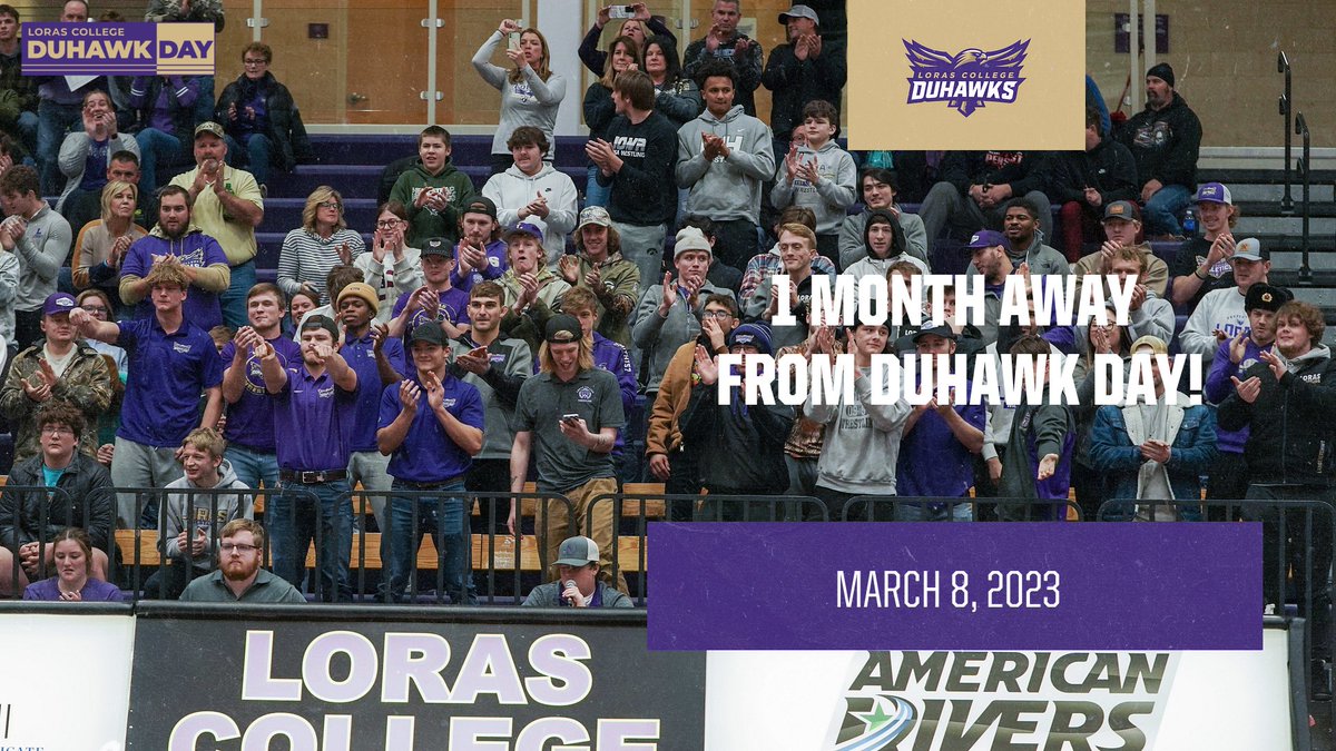 ONE. MONTH. AWAY.💜👏

#DuhawkDay 2023 is almost here! Mark your calendars for March 8 when we Celebrate, Unite, and Support! #GoDuhawks