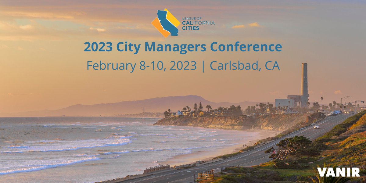 VanirCM's tweet photo. As a proud partner of the @calcities and a proud sponsor of the @cacitymanagers, we’re thrilled to attend this year’s City Managers Conference, today through Friday in beautiful #Carlsbad, California! #WeAreVanir #CaliforniaCities #CACities #CityManagersConference https://t.co/TI8pfZ9bTe