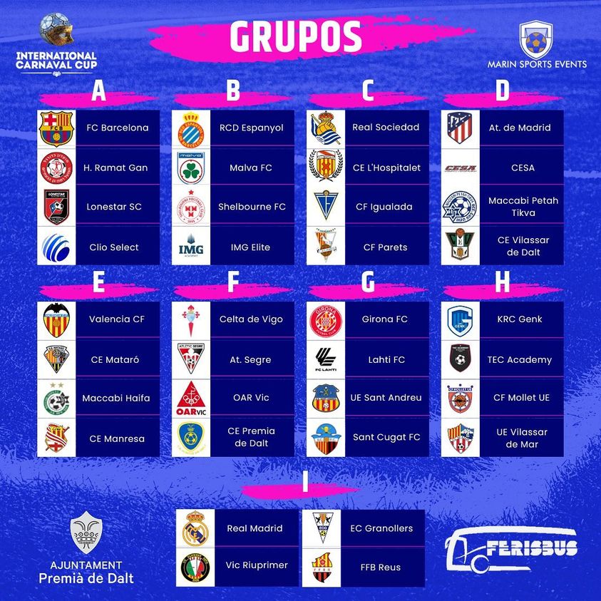 #ACanteira

O <a href="/RCCelta/">Celta</a> Infantil volverá a competir este ano na International Carnaval Cup (<a href="/IntCarnavalCup/">International Carnaval Cup</a>).

Será nas datas de entroido (17-19 de febreiro).

Os nosos están encadrados no Grupo F xunto a <a href="/AtleticSegre/">Atlètic Segre</a>, 
<a href="/OARVic/">OAR Vic</a> e <a href="/Premia_Dalt/">CE Premià de Dalt</a>.

Sorte, canteiráns!