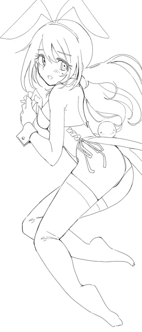 描いてます……… バニ野有香さん……🐰🐰🐰 