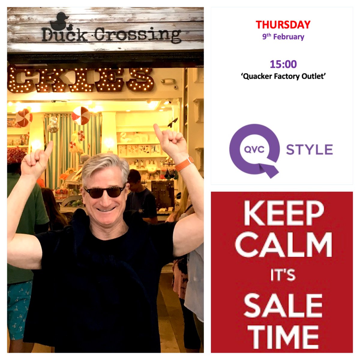 PatrickHHoy's tweet photo. KEEP CALM...IT'S SALE TIME!
Join me at 15:00 Thursday on the Style Channel at @qvcuk for an hour of Quacker Factory clearance! YEP - all items will be on Clearance...so get ready for some great offerings...plus of course some FUN mixed in with your fashion!
#QVCUK #StyleChannel https://t.co/VefEVkKx59