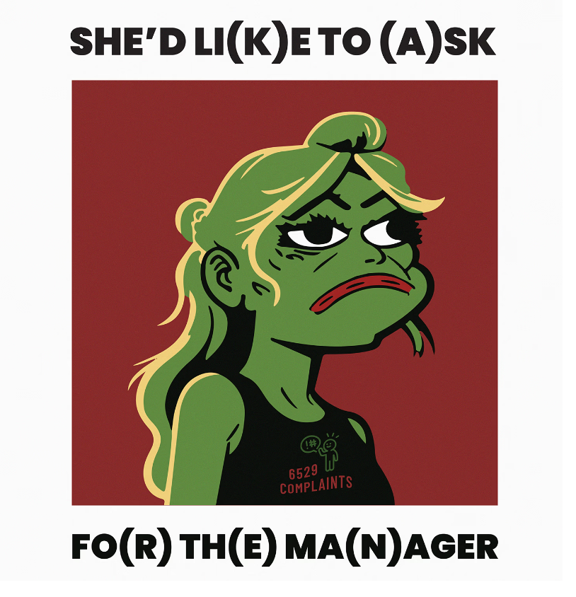 6529complaints's tweet photo. Attention all compLainooRs!

Week #2 of the "Complaint Month" starts now! To enter the contest, please:

1. Make a derivative of our beloved Karen.

2. Quote RT this tweet and tag @6529complaints 

You have until Tuesday 14th at 12PM EST to submit, LFC!!! https://t.co/F7M2vEsgO9