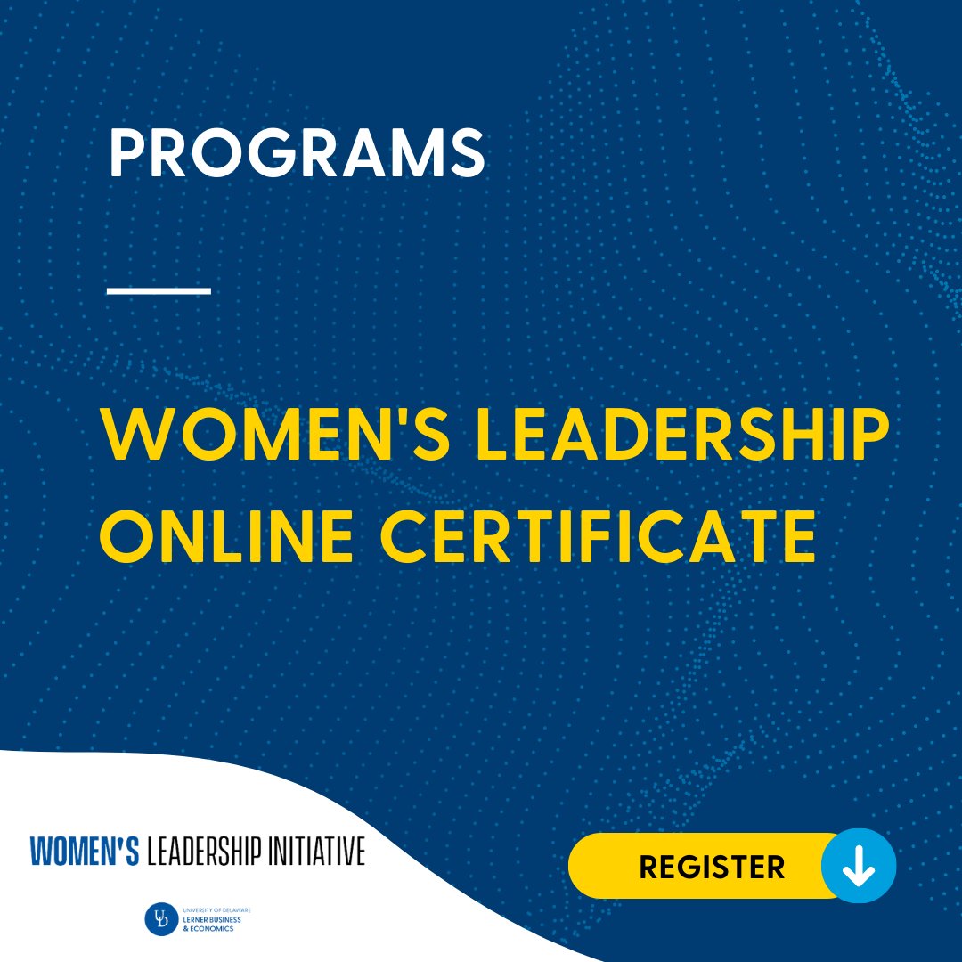 udwomenlead's tweet photo. Find your vision, develop strong communication skills, and master executive leadership through the Women’s Leadership Online Certificate Program. Program runs from March 3rd - April 28th, 2023.
#WLOC #Delaware #lead #womenexecutives #womeninbusiness #womenwholead #delawarewomen https://t.co/bYBn9VysJt