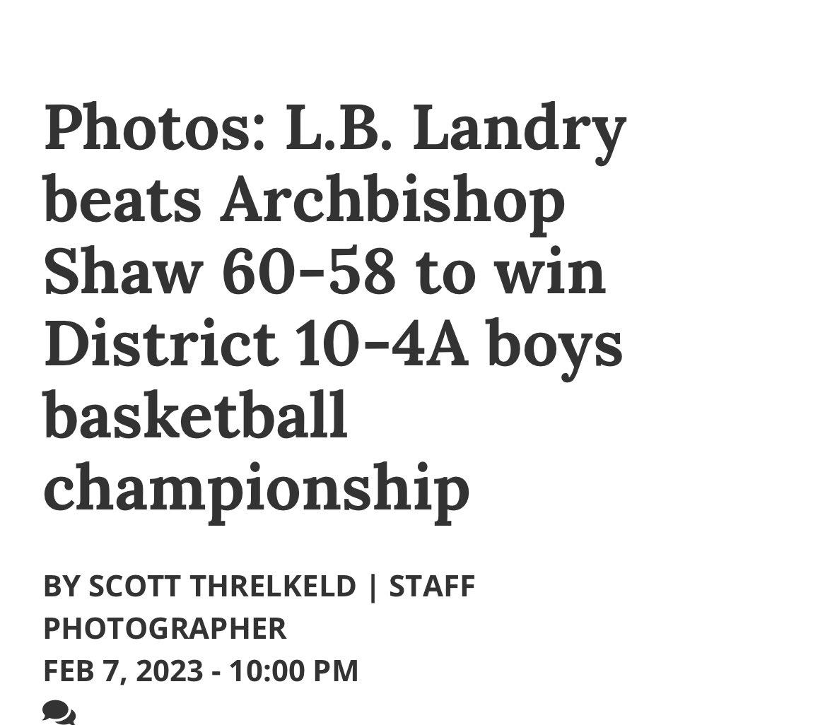 L.b Landry high Basketball tweet media
