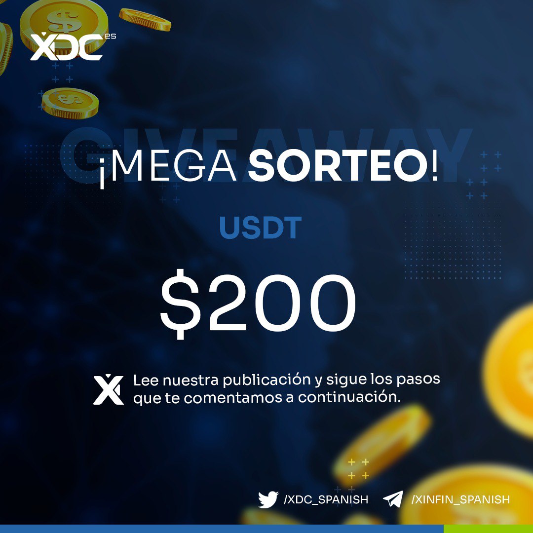 🔥SORTEO TOP🔥

SORTEO de 200 dólares en #USDT entre los que: 

1️⃣ Den Like y RT ❤️
2️⃣ Me sigan a mi
<a href="/healthy_pockets/">Healthy Pockets</a> y a <a href="/XDC_Spanish/">XDC XinFin Network en Español</a> 
3️⃣ Mencionen 2 amigos 🤝

Nota: Más menciones más posibilidades de ganar

Suerte!! 🍀