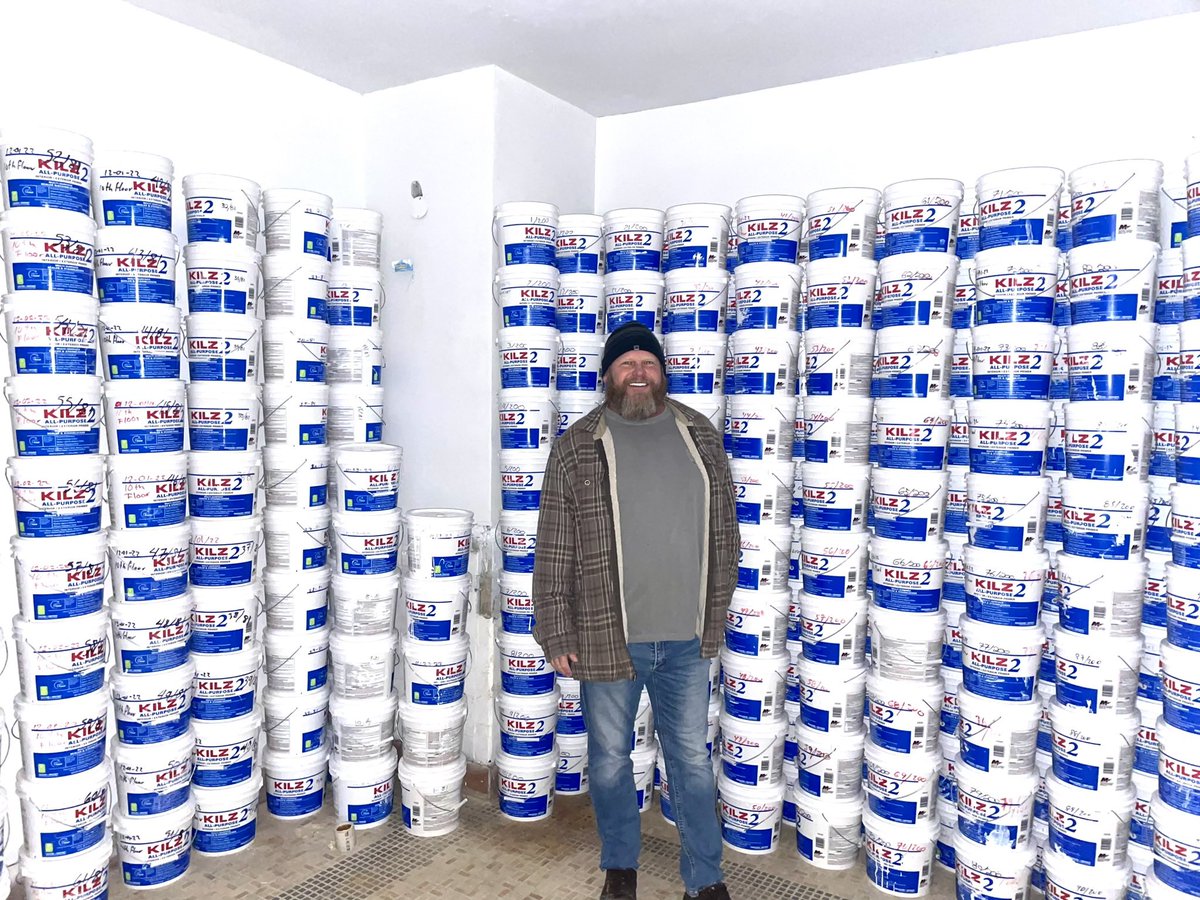 Hey <a href="/KILZBrand/">KILZ</a> - we are going through a whole lot of primer over at <a href="/thebakerhotel/">The Baker Hotel and Spa</a> restoration in Mineral Wells, TX!!