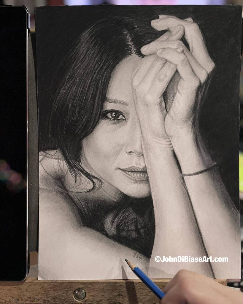 johnDiBiase's tweet photo. Here’s a brand new freehand drawing I just finished of @lucyliu ☺️ I first loved her in Shanghai Noon and enjoyed her in Elementary as Watson. She was fun to draw. ☺️
#lucyliu #elementary #shazam #shazamfuryofthegods #janewatson #charliesangels #shang… https://t.co/74DHHOyquV https://t.co/DgbV6eDJUt