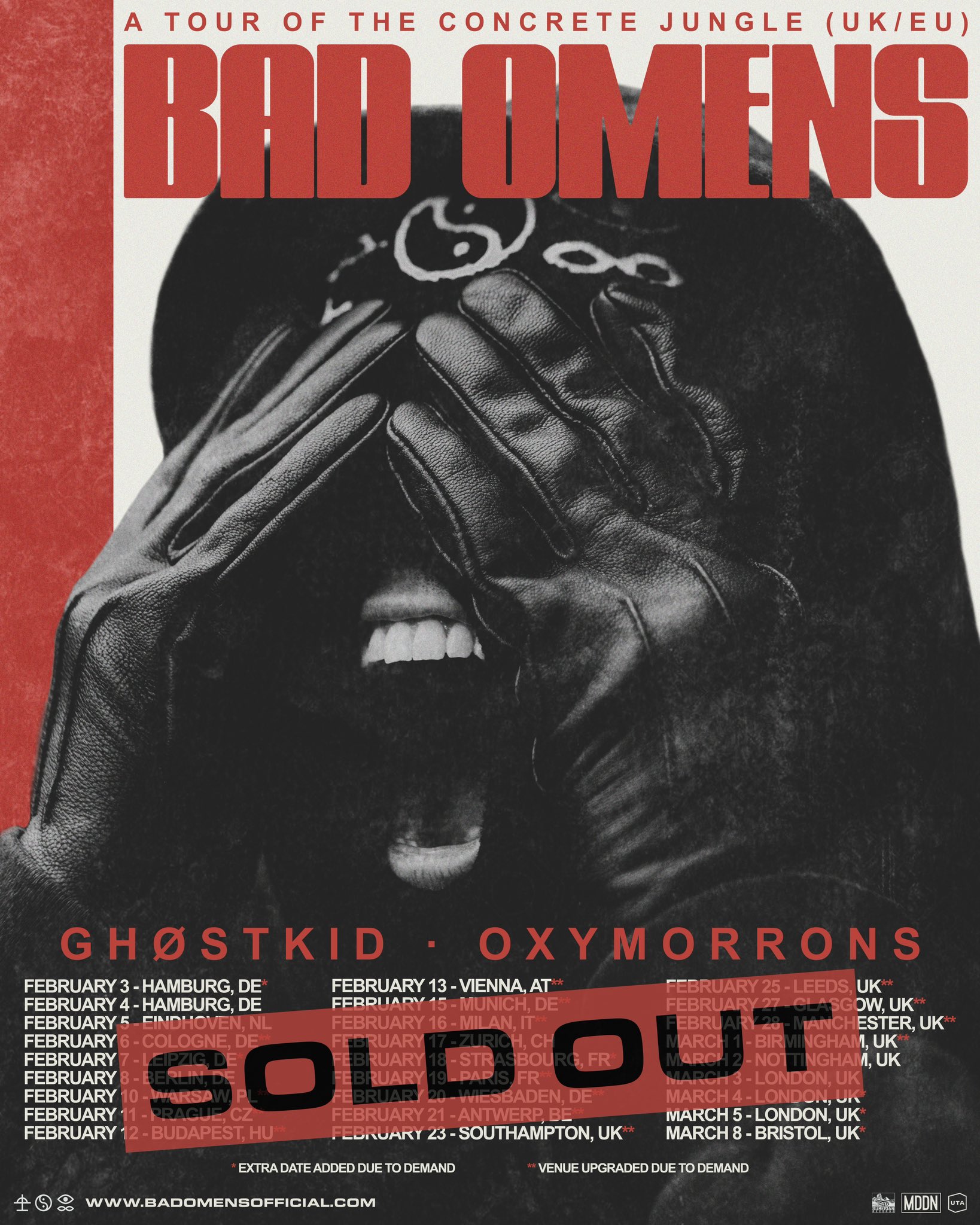 BAD OMENS on Twitter "WE ARE UPGRADING VENUES AND RELEASING MORE