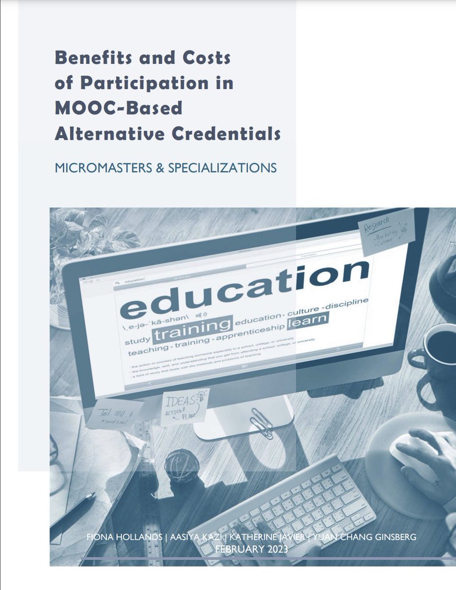 94% of learners who completed a @coursera Specialization or @edXOnline MicroMasters claim to have learned something new, 38% felt they improved job performance and 23% improved their English. See our just released report at edresearcher.net/2023-1