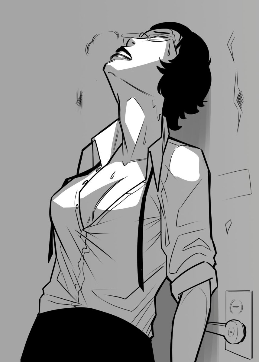 i decided to color this panel from my new comic for practice. i like how it turned out.