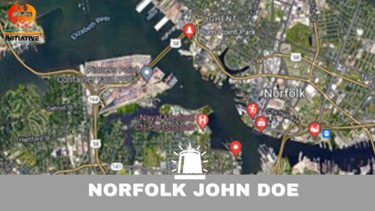 ColdCaseInitiat's tweet photo. FEATURED CASE:

The Norfolk Police Department, in conjunction with the Norfolk Office of the Chief Medical Examiner, is attempting to identify a male who was found floating in the Elizabeth River on or about March 6, 2003.

Learn more: https://t.co/BMXpzk592n https://t.co/WIOZGahYYr