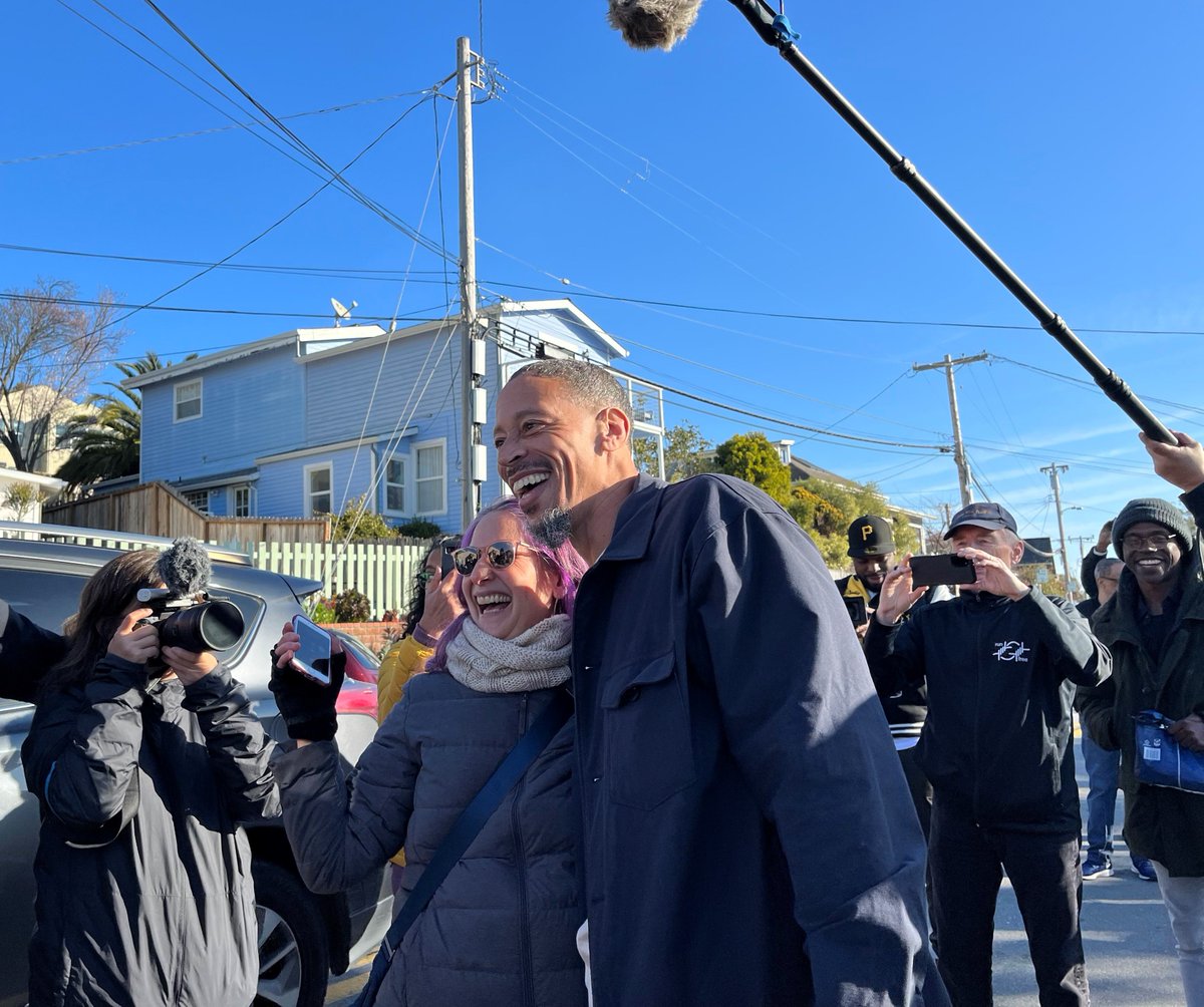 Rahsaan Thomas -- Empowerment Avenue founder, <a href="/earhustlesq/">Ear Hustle Podcast</a> co-host, visionary, friend, activist, producer, curator, journalist, freedom fighter -- is now home. Words couldn't capture our joy! 

Pictured here with EA colleague/friend <a href="/shortylashaw/">Christine Lashaw</a>.