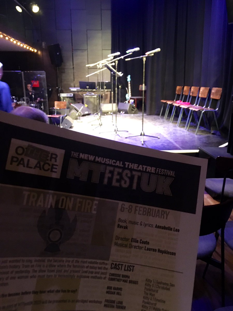 MercuryMusicals's tweet photo. Last night the MMD/MTN team divided and conquered! We watched #Sylvia @oldvictheatre, #TrainOnFire @TheOtherPalace by MMD writer @AnnabelleLRevak and #RealHousewivesOfCodswallop @BreadandRosesTC by MMD writer @LGWmusicals! New musical theatre is alive and well! https://t.co/f2hzBmRBtK