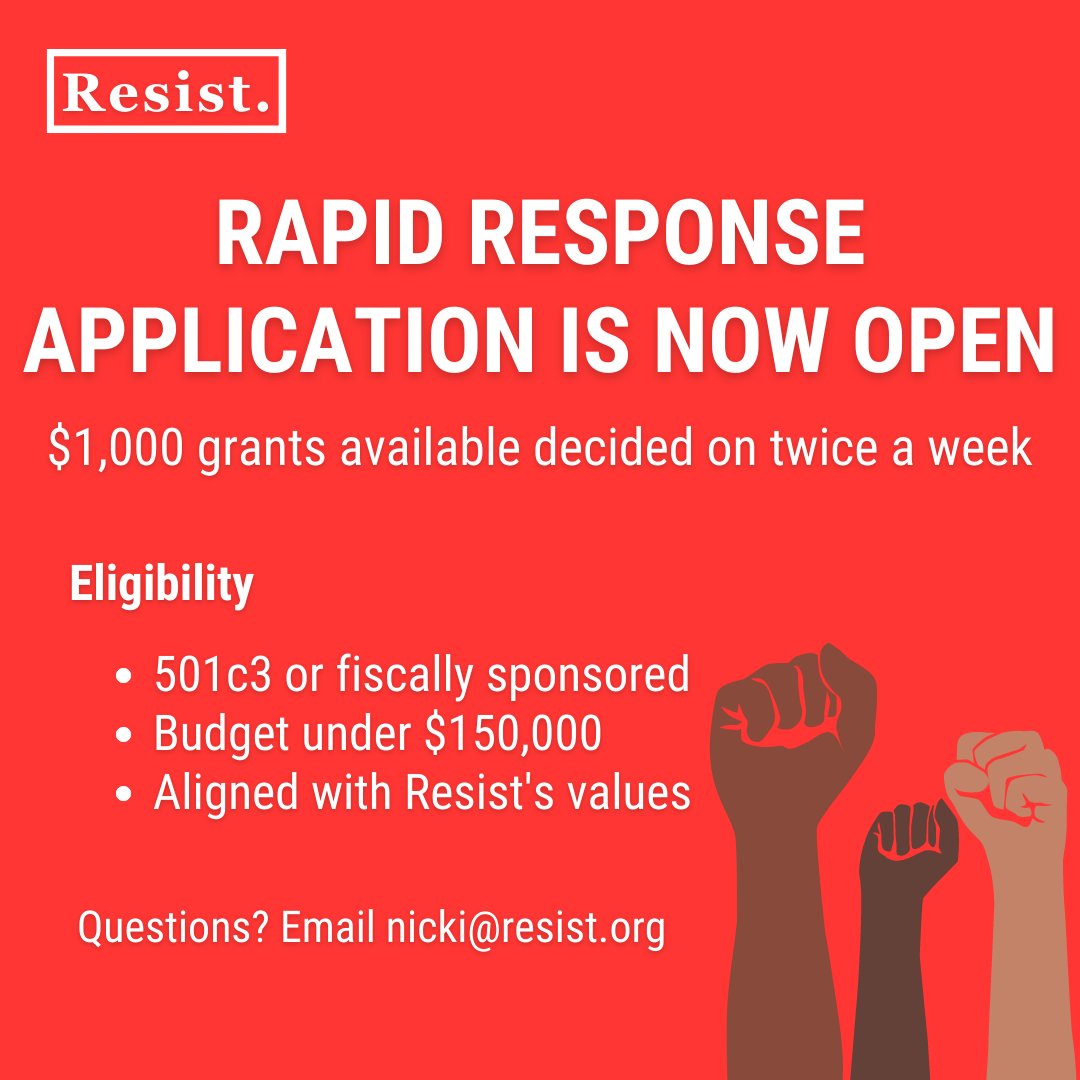 Rapid Response Grant Applications are officially open!