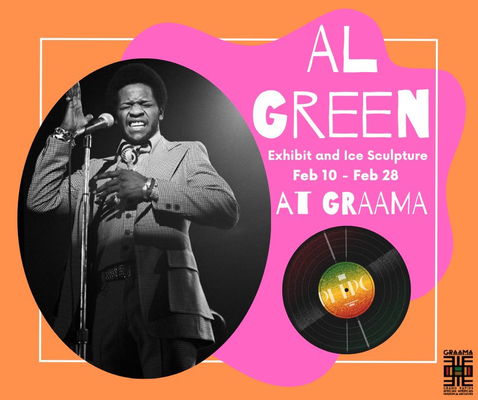 graamagr's tweet photo. Did you know Al Green is a Grand Rapidian? Visit GRAAMA this month for our Al Green exhibit & learn more! #graamagr #blackhistorymonth #algreen #museum #history #worldofwinter https://t.co/p4IpecqZbh