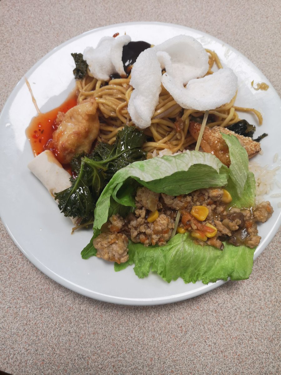 GeogWizard's tweet photo. What an incredible dinner today on another fabulous special menu day. So delicious. Reckon we must have the best school dinners in the world! @WalesHigh @M_Greenhough https://t.co/DqtsAfJbNs