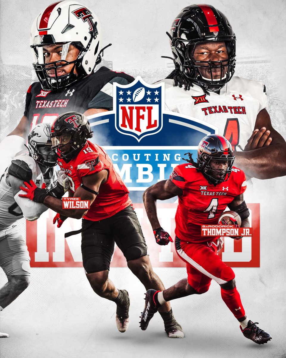 TexasTechFB's tweet image. Indy bound‼️

@tyreewilson77 and @Sarodorick have been invited to the @NFLDraft Combine!

#RaidŦheLeague | #WreckEm