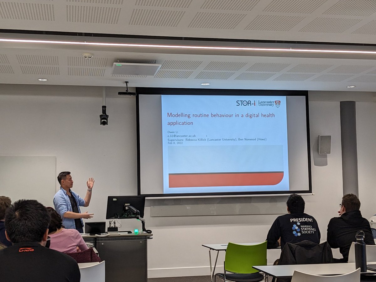 STORiCDT's tweet image. We&apos;re visiting @warwickmaths today with some of our students! It&apos;s great to talk about the STOR-i experience and community. Here&apos;s some 📸 of our students&apos; sharing their impactful research #Statistics #OperationalResearch