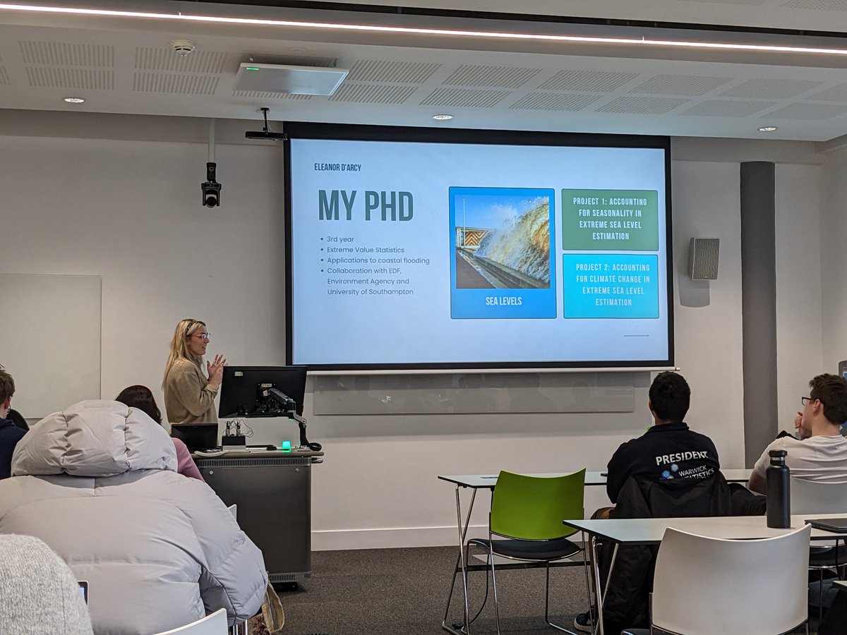 STORiCDT's tweet image. We&apos;re visiting @warwickmaths today with some of our students! It&apos;s great to talk about the STOR-i experience and community. Here&apos;s some 📸 of our students&apos; sharing their impactful research #Statistics #OperationalResearch