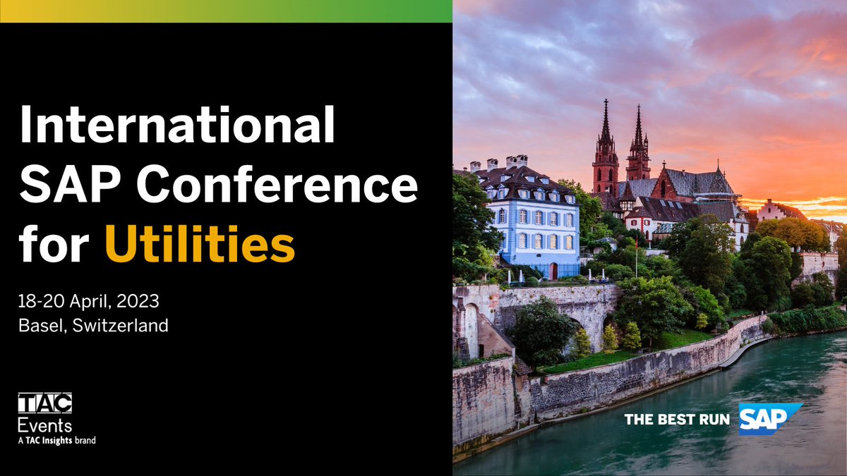 tacinsights's tweet image. It's Not All Work in Basel! At the International SAP Conference for Utilities, we'll be whisking attendees away to our off-site evening event at the unique Altes Kraftwerk. Register today bit.ly/3HZRBrB #sap #saputilities #utilityindustry #utilities