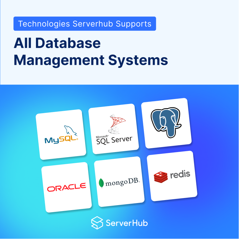 ServerHub's tweet image. Host your business on our dedicated servers or VPS clouds, and Install any DB engine in a few minutes.

#serverhub #vpscloud #dedicatedservers #database #mysql #saqlserver #PostgreSQL #Oracle #MongoDB #Redis