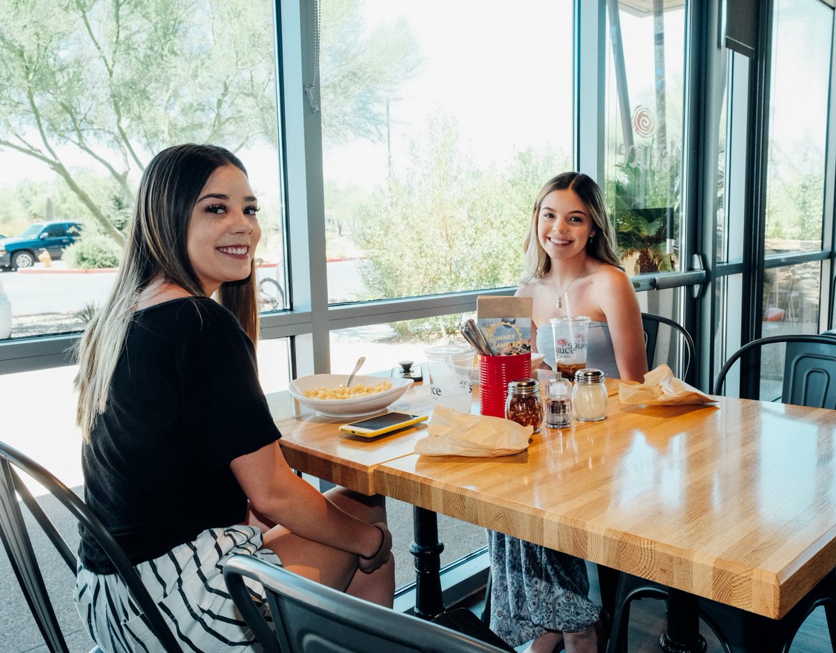 You know that feeling you get when you can't stop smiling? It's called a lunch date with your best friend.