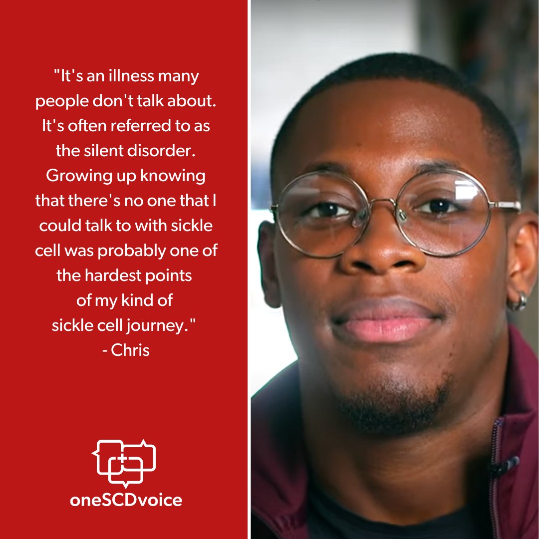 oneSCDvoice's tweet photo. Chris lives with sickle cell disease and started his own initiative that aims to create conversation about SCD. Learn what it was like for him growing up and listen as he brings together some of his friends to chat about SCD: https://t.co/8dsanqE4AG
#SickleCell ​#oneSCDvoice https://t.co/iyi1ZpMaoz