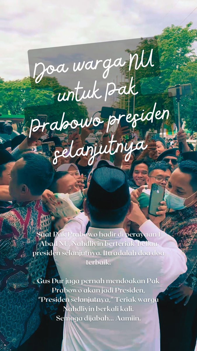 anagani16's tweet photo. PRABOWO sosok pemimpin yang tepat bagi persatuan Indonesia.
#mendingprabowo
#terusmajubersamaprabowo https://t.co/TMlc3JyIBB