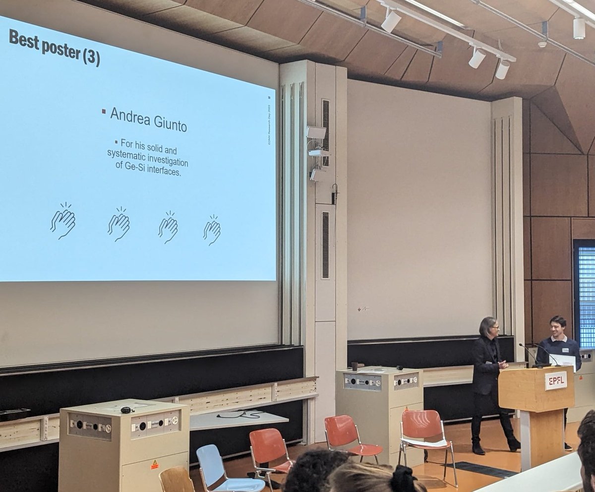 Anna Fontcuberta i Morral (@i_morral) on Twitter photo Congratulations <a href="/andrea_giunto/">Andrea Giunto</a> for the poster prize at the <a href="/Materials_EPFL/">Materials Science & Engineering @EPFL</a> EDMX day! Photo credit: <a href="/SanthanuPanick1/">Santhanu Panikar</a> Congratulations <a href="/andrea_giunto/">Andrea Giunto</a> for the poster prize at the <a href="/Materials_EPFL/">Materials Science & Engineering @EPFL</a> EDMX day! Photo credit: <a href="/SanthanuPanick1/">Santhanu Panikar</a>