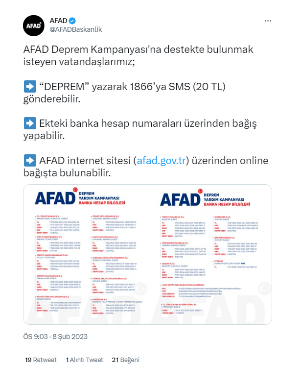 HaberReport's tweet photo. AFAD, Twitter'dan yardım çağrısında bulundu: https://t.co/SxoEQcy6BC