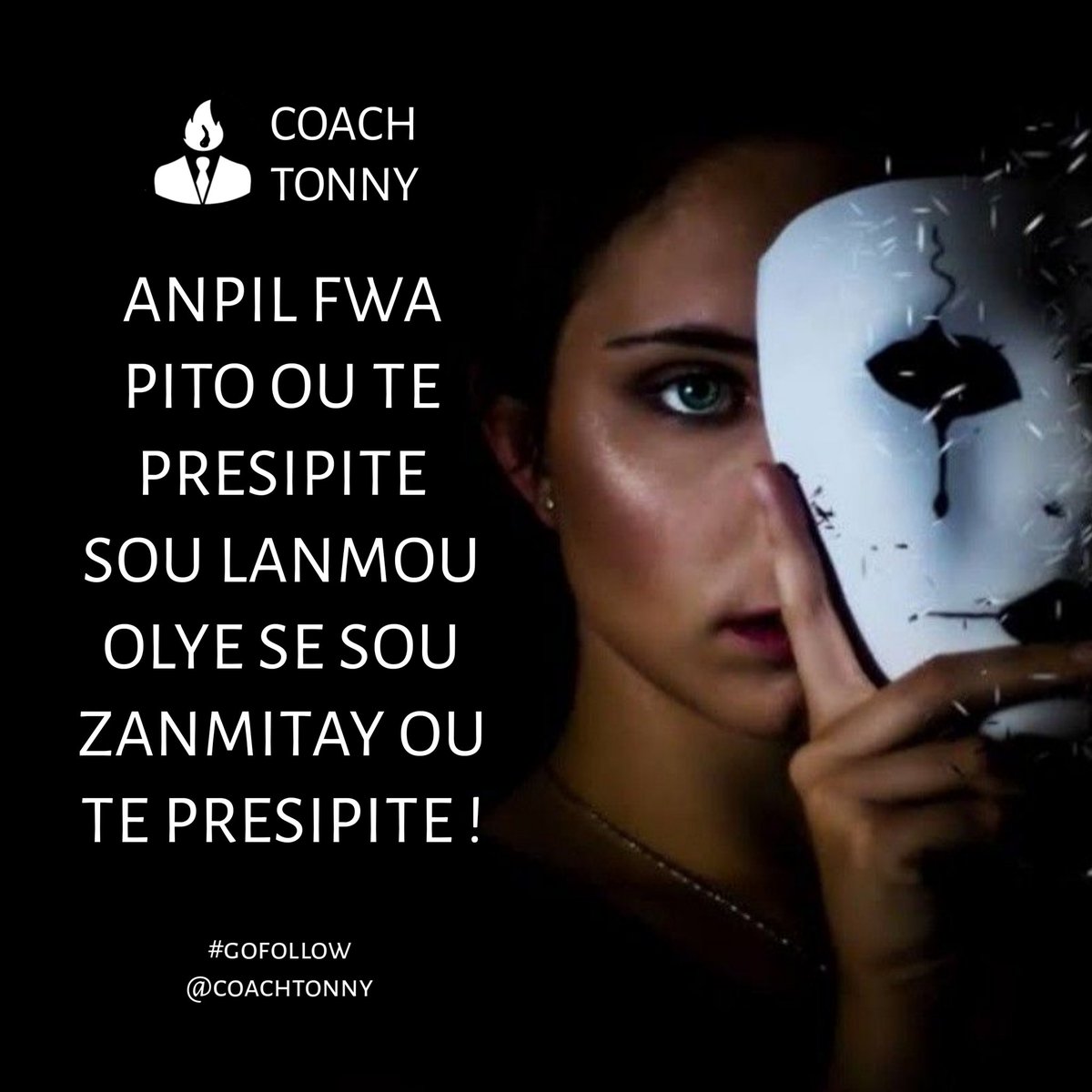 Coach_Tonny_HT's tweet photo. Anpil fwa pito ou te presipite sou lanmou olye se sou zanmitay ou te presipite !

#zanmitay #ami #amis #tweetchat https://t.co/PITQh8lghg