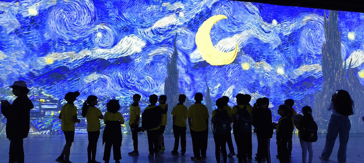 "Art is the place for children to learn to trust their idea"
-Maryann E Kowl

field trip to the latest van Gogh 360° art installation to understand the use of modern technology and science to reimagine classic and beloved art by Van Gogh to help develop the idea of application