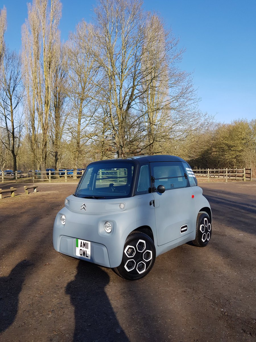 Owl on test for <a href="/CovAutoJ/">Cov Auto Journalism</a> magazine project. Claimed 28mph top speed, but I squeezed a mighty 33 out of it 😎. Also caused a real stir among the public! 
#citroen #journalism #toaster #owl