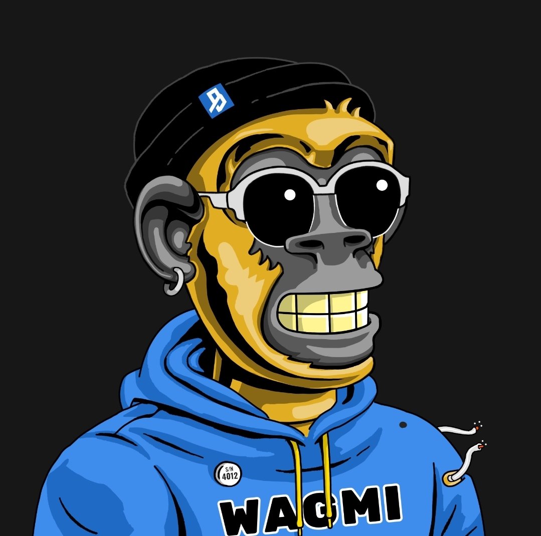 Just swept this cool Wagmi Bape, probably my fave Wagmi in my collection! <a href="/bapesnft/">BIONIC APES</a>