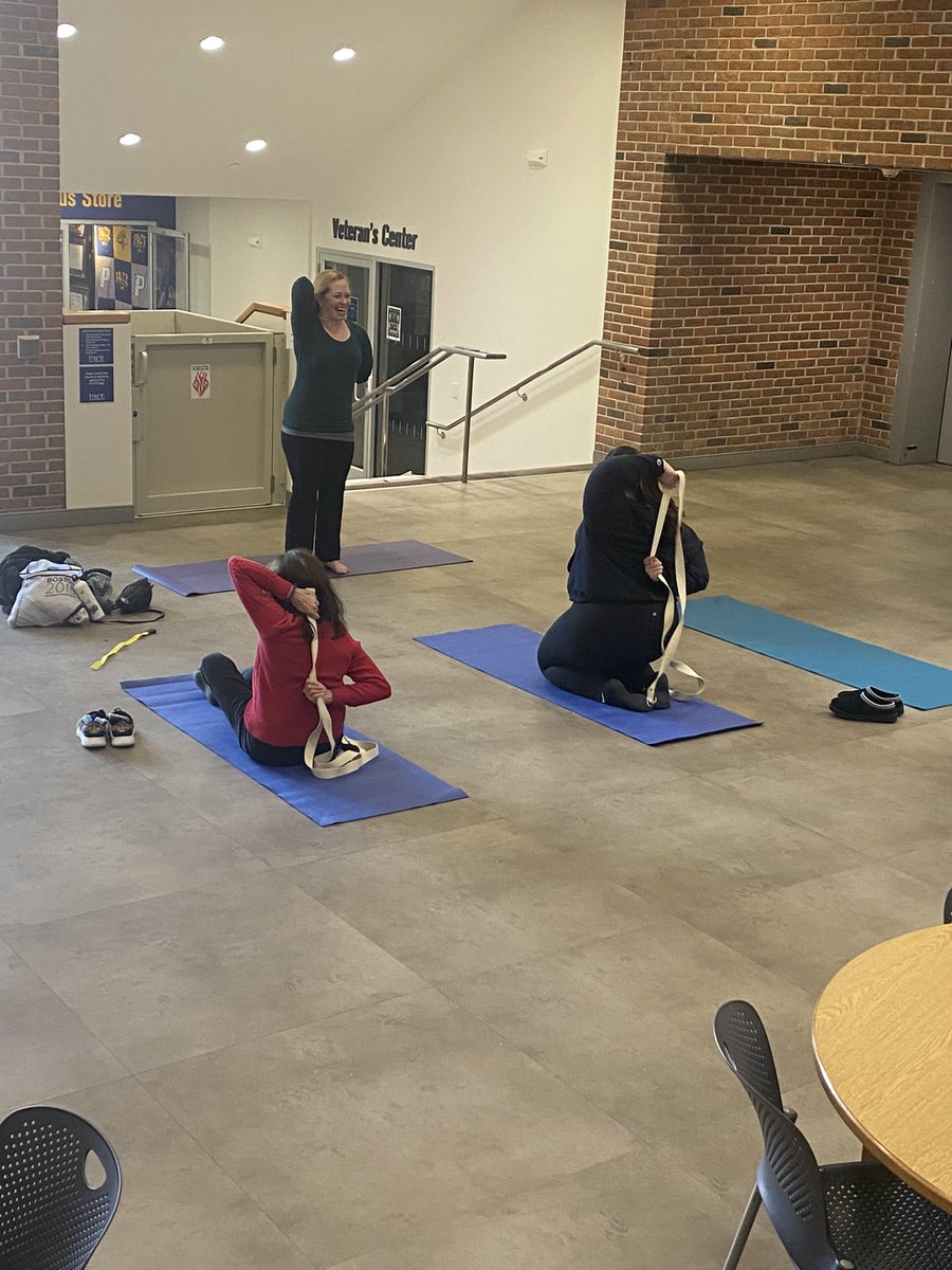 PaceIntramurals's tweet image. Getting some yoga in at the Wellbeing Fair
