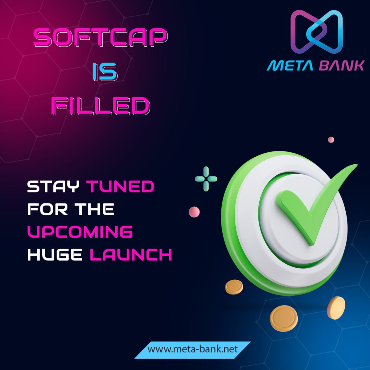 Last 24 hours in our fair launch , soft cap filled and we ready to launch as soon fair launch end. join our fair launch now : pinksale.finance/launchpad/0xb9…

<a href="/MetaBankTraders/">Meta Bank</a>