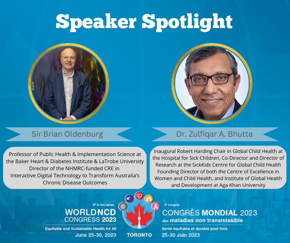 WorldNCD2023 (@ncd2023) on Twitter photo For our Fourth speaker spotlight, we would like to introduce Keynote Speakers Dr. Zulfiqar A. Bhutta and Professor Sir Brian Oldenburg, who will share their insights on Global Health. Visit WNCD23 website for a full list of confirmed speakers. torontownc2023.org/confirmed-keyn…
<a href="/ncd2023/">WorldNCD2023</a> For our Fourth speaker spotlight, we would like to introduce Keynote Speakers Dr. Zulfiqar A. Bhutta and Professor Sir Brian Oldenburg, who will share their insights on Global Health. Visit WNCD23 website for a full list of confirmed speakers. torontownc2023.org/confirmed-keyn…
<a href="/ncd2023/">WorldNCD2023</a>
